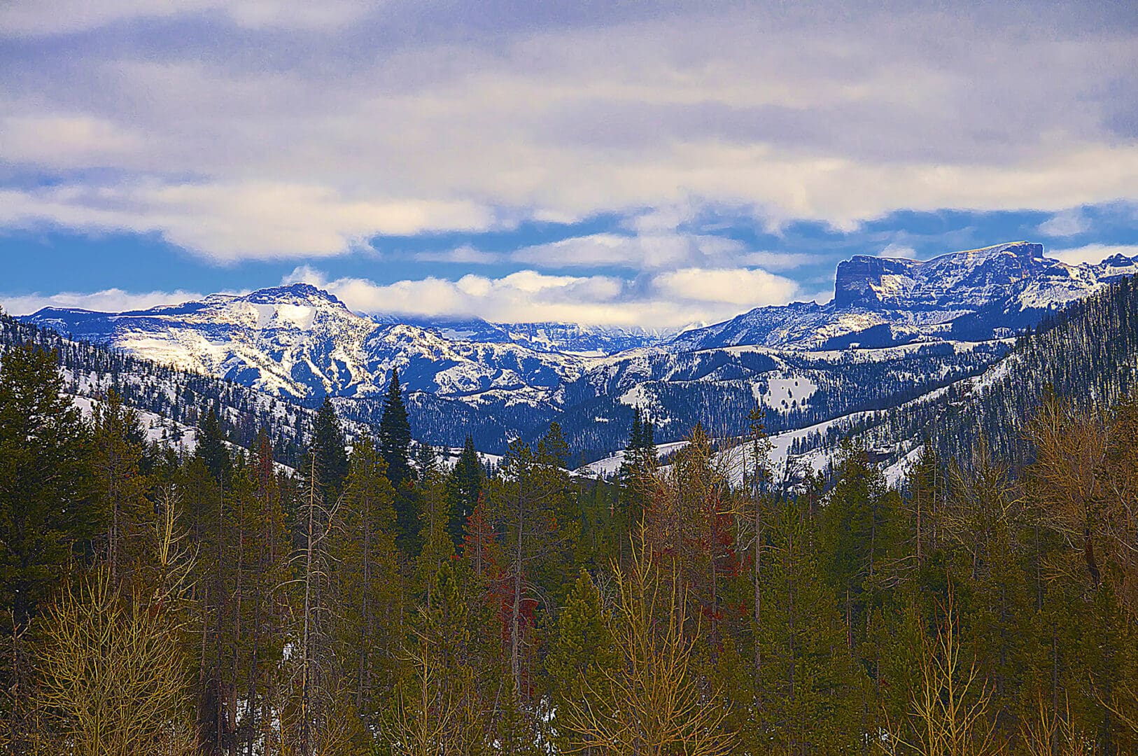 North Fork Winter Absaroka Light Photography