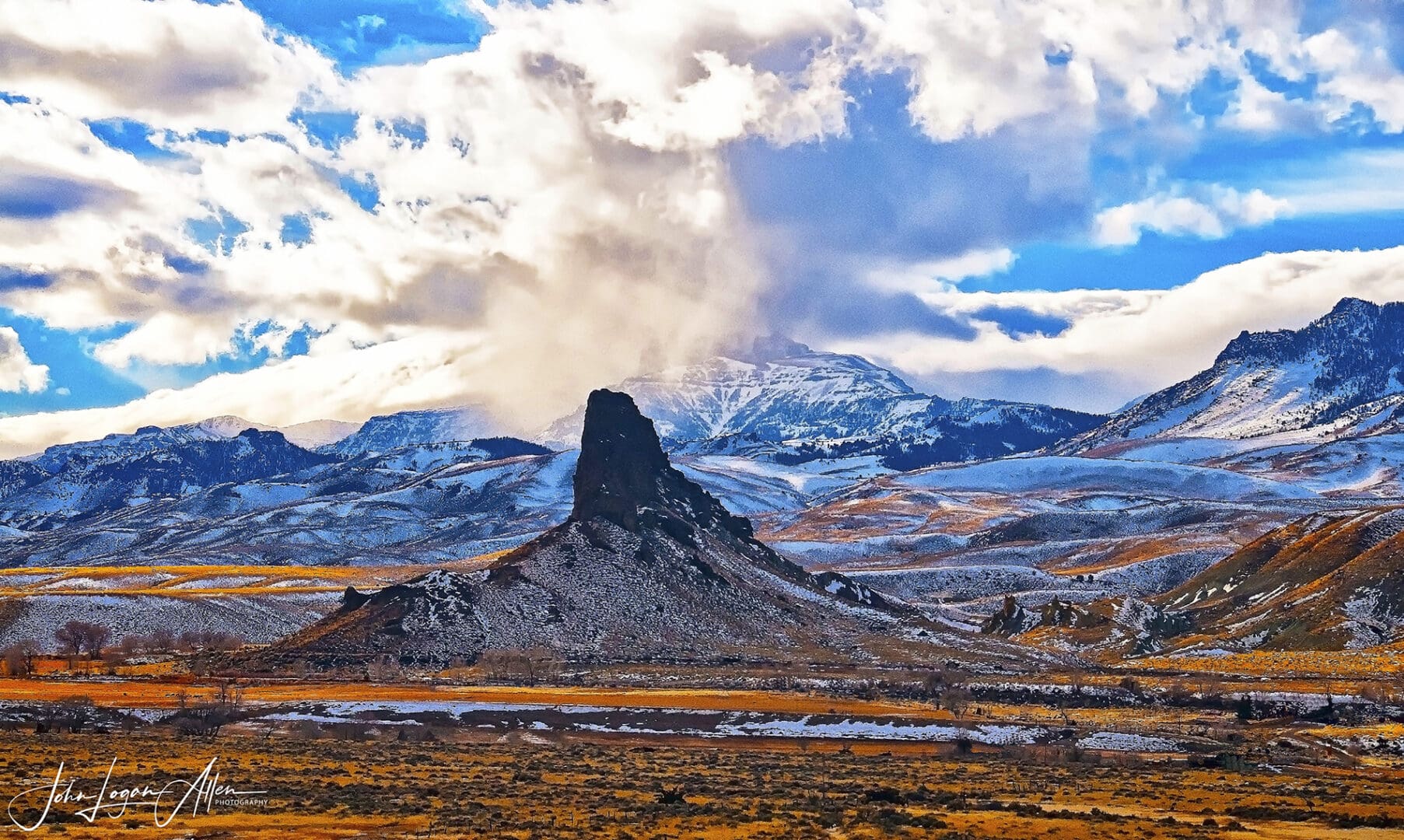 Storm over Castle Rock Absaroka Light Photography