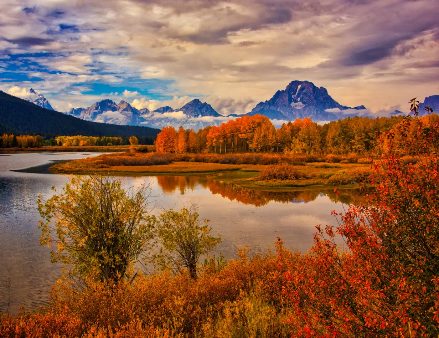 The grand teton national park in wyoming, utah.