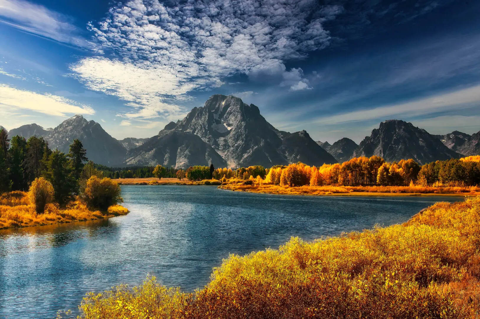 The grand teton national park in wyoming.